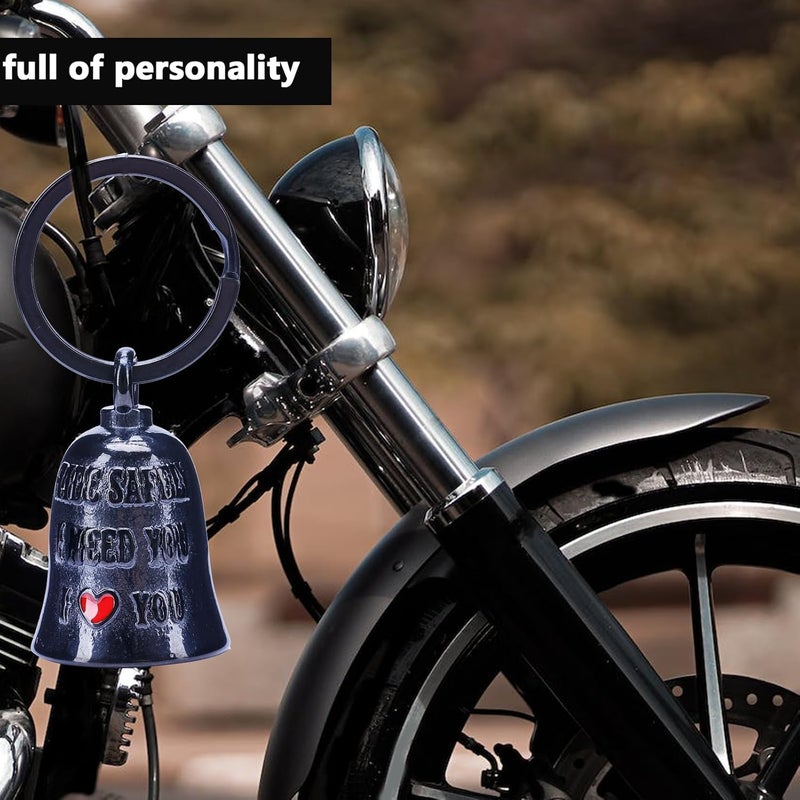 CYZBTBl Motorcycle for Bells - Motorcycle Angel Bell for Men Women,Bell Biker Accessory,Guard Riding Safety - Image 2